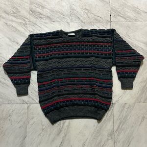 vintage Australian 80s FAR HORIZONS SWEATER mens M COOGI Biggie Cosby 100% Wool